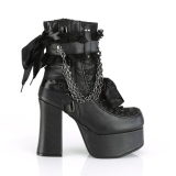 Leatherette 11,5 cm CHARADE-110 demoniacult ankle boots platform