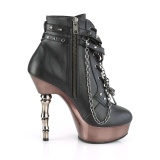 Leatherette 14 cm MUERTO-1001 goth platform ankle boots