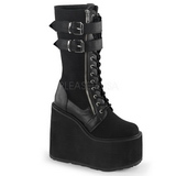 Leatherette 14 cm SWING-221 lolita knee boots goth platform boots