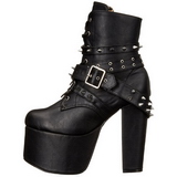 Leatherette 14 cm TORMENT-700 goth lolita platform ankle boots