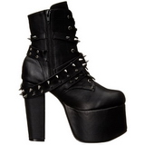 Leatherette 14 cm TORMENT-700 goth lolita platform ankle boots