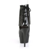 Leatherette 15 cm DELIGHT-1018RSF womens fringe ankle boots high heels