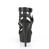 Leatherette 15 cm DELIGHT-637 platform gladiator sandals