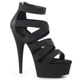 Leatherette 15 cm DELIGHT-659 platform sandals