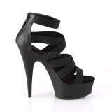 Leatherette 15 cm DELIGHT-659 platform sandals