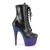 Leatherette 18 cm ADORE-1020BP pleaser ankle boots with platform