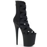 Leatherette 20 cm Pleaser FLAMINGO-800-24 Platform Ankle Calf Boots