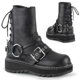 Leatherette 3 cm LILITH-210 lolita ankle boots platform