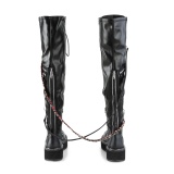 Leatherette 5 cm EMILY-377 Platform Thigh High Boots