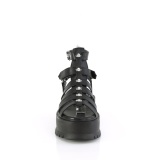 Leatherette 5 cm SLACKER-18 emo platform gladiator sandals