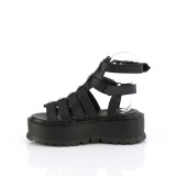 Leatherette 5 cm SLACKER-18 emo platform gladiator sandals