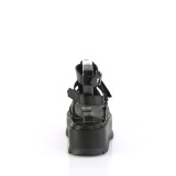 Leatherette 5 cm SLACKER-18 emo platform gladiator sandals