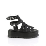 Leatherette 5 cm SLACKER-18 emo platform gladiator sandals