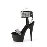 Leatherette rhinestone 18 cm ADORE-770 pleaser high heels with ankle cuff