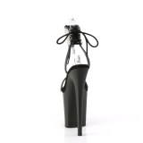 Leatherette rhinestone 20 cm FLAMINGO-870 pleaser high heels with ankle cuff