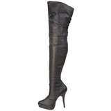 Leder 13,5 cm INDULGE-3011 overknee stiefel mit plateausohle