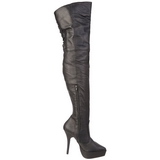 Leder 13,5 cm INDULGE-3011 overknee stiefel mit plateausohle