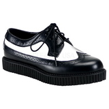 Leder 2,5 cm CREEPER-608 Plateau Creepers Schuhe Herren