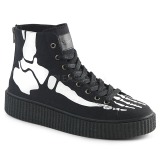 Leinenstoff 4 cm SNEEKER-252 Herren sneakers creepers schuhe