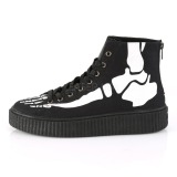Leinenstoff 4 cm SNEEKER-252 Herren sneakers creepers schuhe