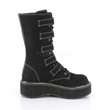 Leinenstoff 5 cm EMILY-341 Demonia stiefel plateau