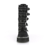 Leinenstoff 5 cm EMILY-341 Demonia stiefel plateau