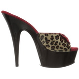 Leopard 15 cm Pleaser DELIGHT-601-6 High Platform Mules