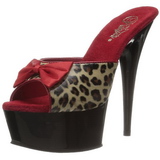 Leopard 15 cm Pleaser DELIGHT-601-6 High Platform Mules