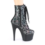 Leopard Grau 18 cm ADORE-1020LP pole dance stiefeletten