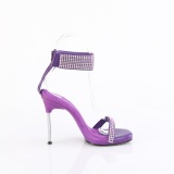 Lila 11,5 cm CHIC-40 fesselriemchen sandaletten mit stiletto metallabsatz