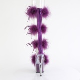 Lila 18 cm ADORE-728F exotic pole sandaletten mit federn