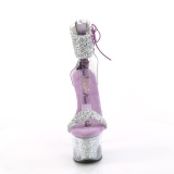 Lila 18 cm SKY-327RSI pleaser high heels mit strass knöchelmanschette