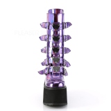 Lila Hologramm 14 cm SWING-230 damen cyberpunk plateaustiefel