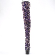 Lila Pailletten 20 cm ADORE-3020 exotic poledance overkneestiefel