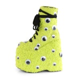 Lime Fur 18 cm SLAY-206 lolita ankle boots platform
