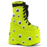 Limette Pelz 18 cm SLAY-206 lolita plateau stiefeletten