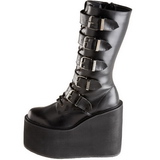 Matt 14 cm SWING-220 plateau damenstiefel mit schnalle