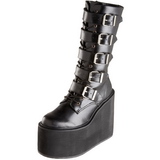 Matt 14 cm SWING-220 plateau damenstiefel mit schnalle