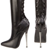 Matt 16 cm DAGGER-3060 Overknees Stiefel Flacher Heels