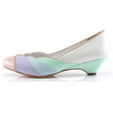 Mehrfarbig 4 cm retro vintage LULU-05 Pinup pumps mit niedrigem absatz
