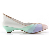 Mehrfarbig 4 cm retro vintage LULU-05 Pinup pumps mit niedrigem absatz