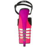 Mehrfarbig Neon 20 cm Pleaser FLAMINGO-809UVLN Plateau High Heels