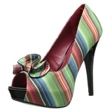 Multicolored 13 cm LOLITA-12 womens peep toe pumps shoes