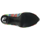 Multicolored 13 cm LOLITA-12 womens peep toe pumps shoes