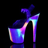 Multicolored 20 cm FLAMINGO-808GXY High Heeled Sandal Neon Platform