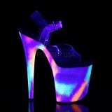 Multicolored 20 cm FLAMINGO-808GXY High Heeled Sandal Neon Platform