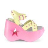 Neon 13 cm Demonia DYNAMITE-02 lolita sandals wedge sandals