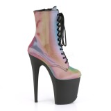 Neon 20 cm Pleaser FLAMINGO-1020REFL Pole dancing ankle boots