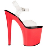 Neon Pink 20 cm Pleaser FLAMINGO-808UV Plateau High Heel