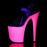 Neon Pink 20 cm Pleaser FLAMINGO-808UV Plateau High Heel
